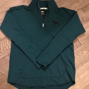 VS Pink Green Zip Up Sweatshirt